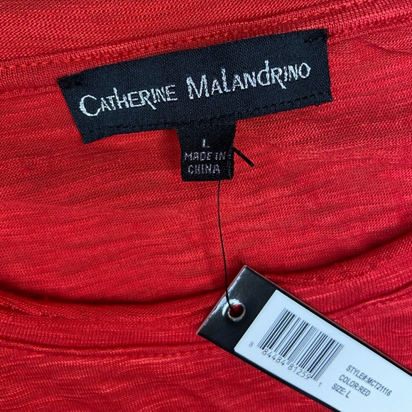 Catherine Malandrino Side Tie Slub T-Shirt L New With Blemish - Picture 4 of 7